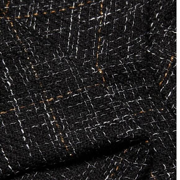 NWT L’agence Logan Tweed Trousers Size 2 Black Gold - Picture 6 of 9